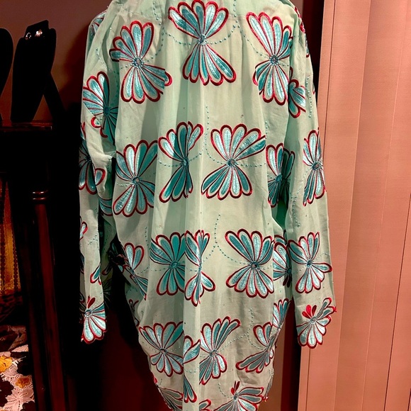 African Men's Clothing Traditional 2 Piece Embroidered Suit Shirt Pants - Picture 3 of 7